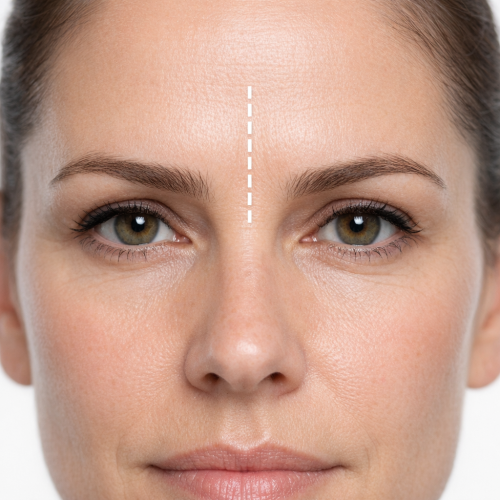 Augenbrauenmitte